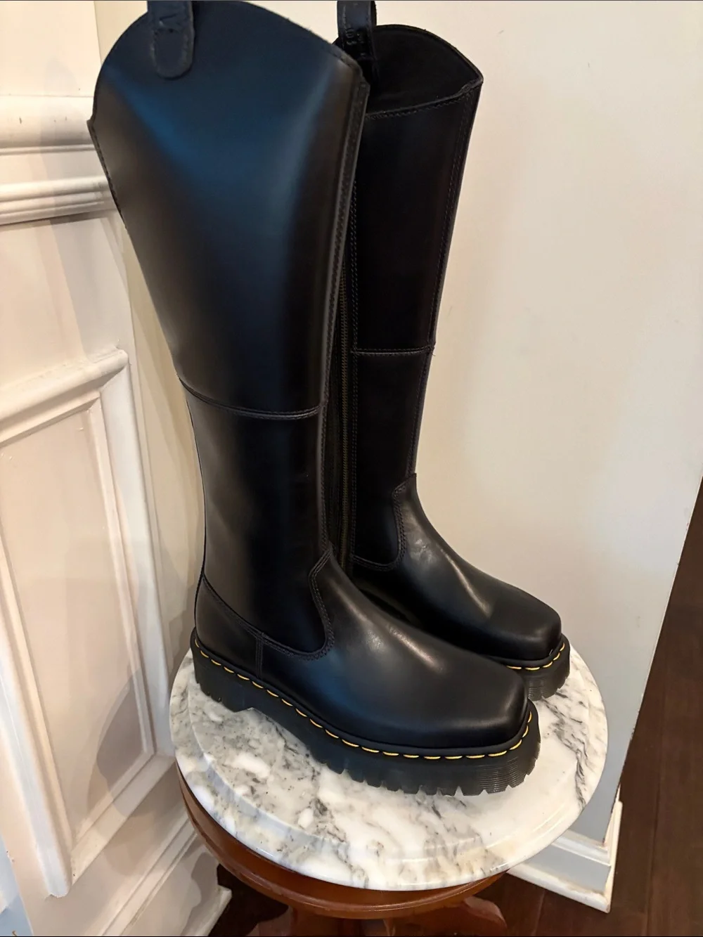 Dr. Martens Black Over-The-Knee Platform Boots